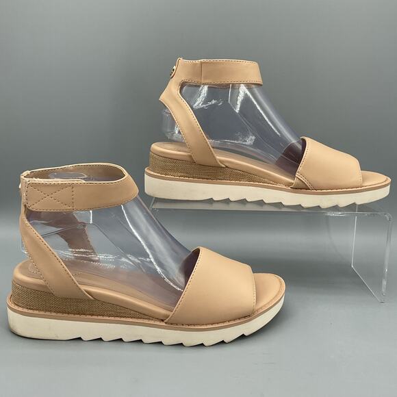 Giani Bernini Shoes - Giani Bernini Women’s Constancia Ankle Strap Wedge Sandals Beige Size 8.5